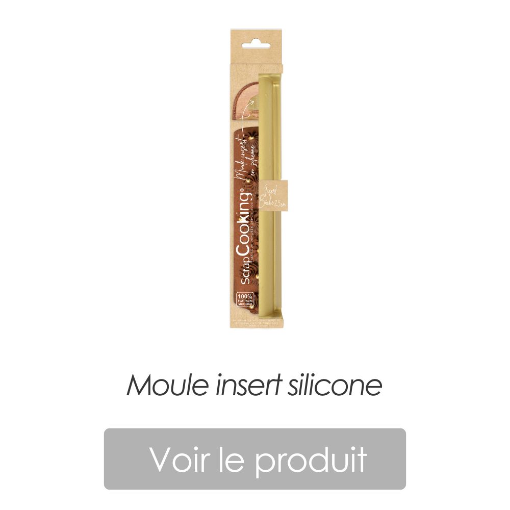 Recette bûche biscuit madeleine chocolat blond Moule insert - ScrapCooking